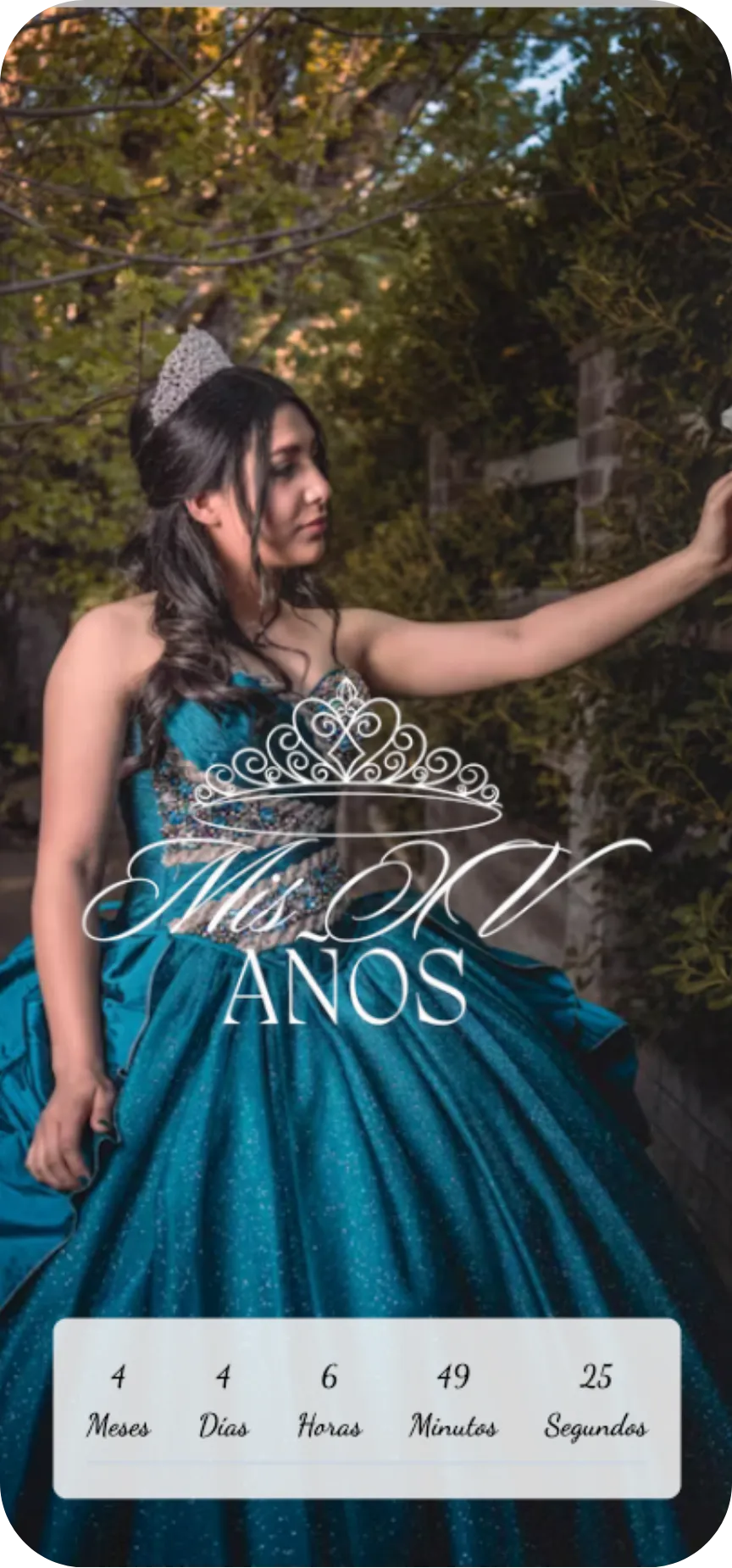 Portada del diseño XV Años Romántico